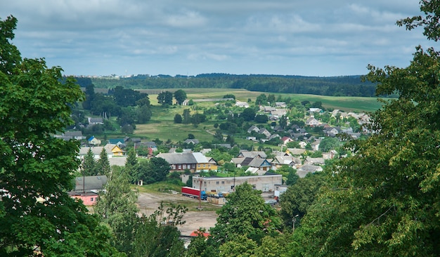 Vista della vecchia architettura a Novogrudok, Bielorussia, 6 luglio 2017