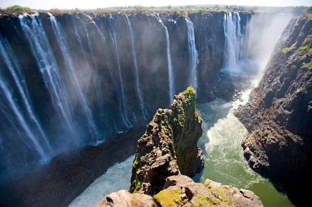 Vista delle cascate da un'altezza di volo degli uccelli Victoria Falls