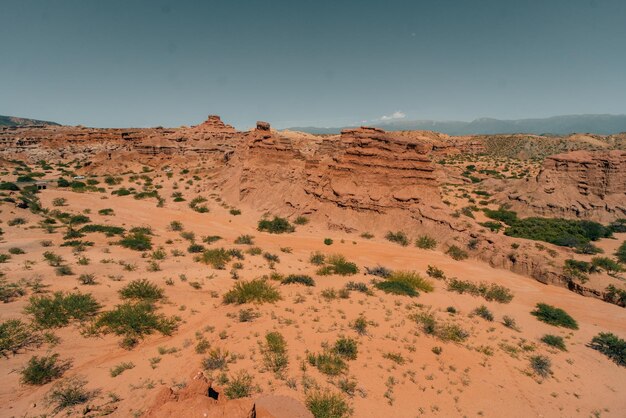 Vista delle formazioni rocciose nella Quebrada de las Conchas vicino a Cafayate Provincia di Salta Argentina