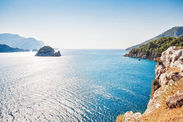 Vista delle isole nel Mar Mediterraneo Marmaris Turchia