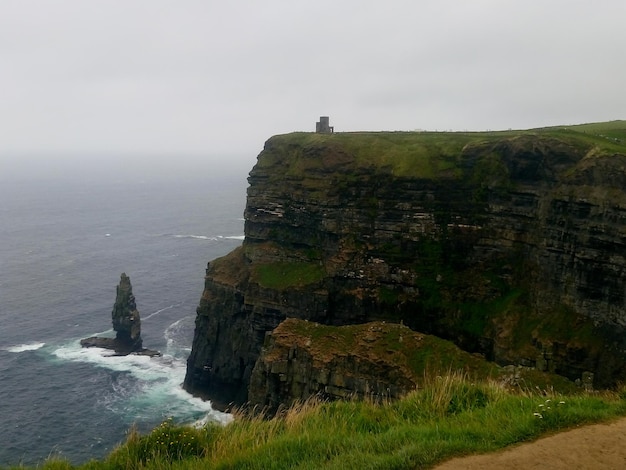 Vista delle scogliere di Moher in estate. Scogliera in Irlanda, sull'Oceano Atlantico nella contea di Clare.