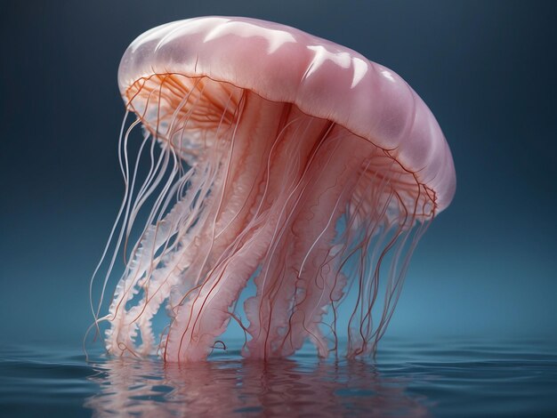 Vista di bellissime meduse che nuotano nell'acqua