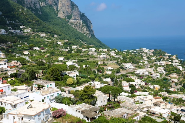 Vista di Capri dalla terrazza, Isola di Capri, Italia