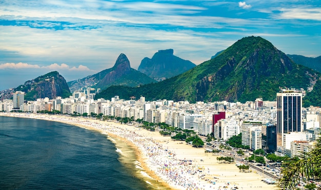 Vista di Copacabana a Rio de Janeiro, Brasile