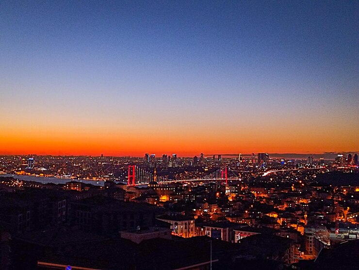 Vista di Istanbul dalla collina di amlca
