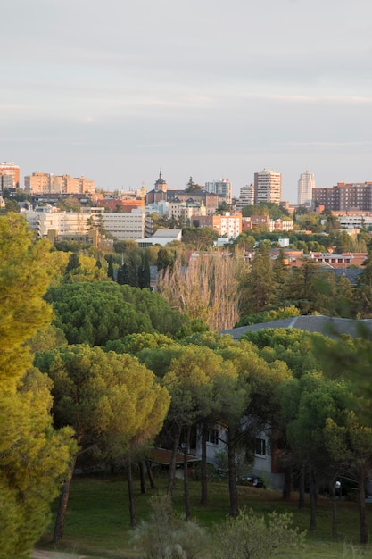 Vista di Madrid dal Parco Dehesa de la Villa, Spagna