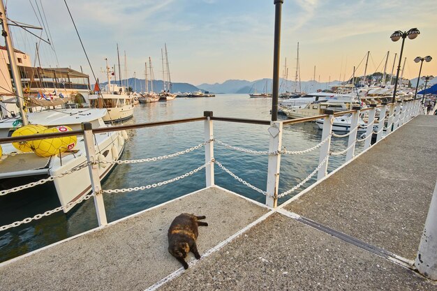 Vista di Marmaris Marina in Turchia