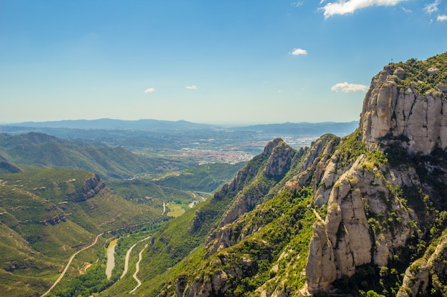 Vista di Montserrat a Barcellona, Spagna