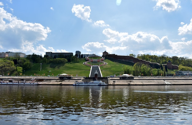 Vista di Nizhny Novgorod dal fiume