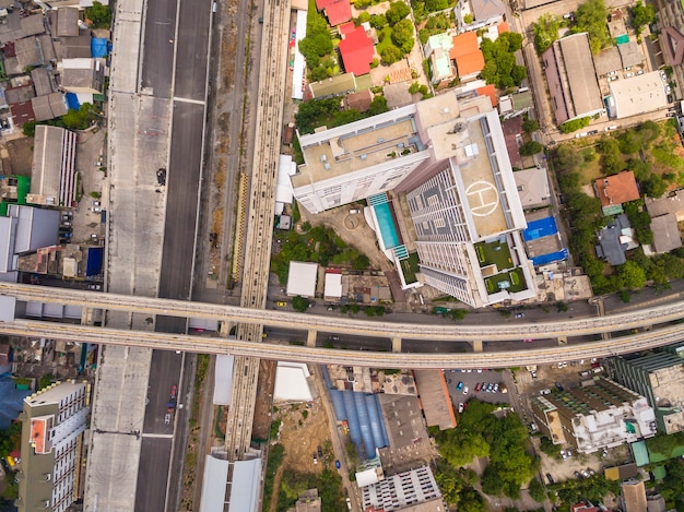 Vista di occhio di uccello di Bangkok