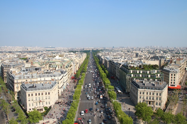 vista di Parigi dall&#39;arco trionfale