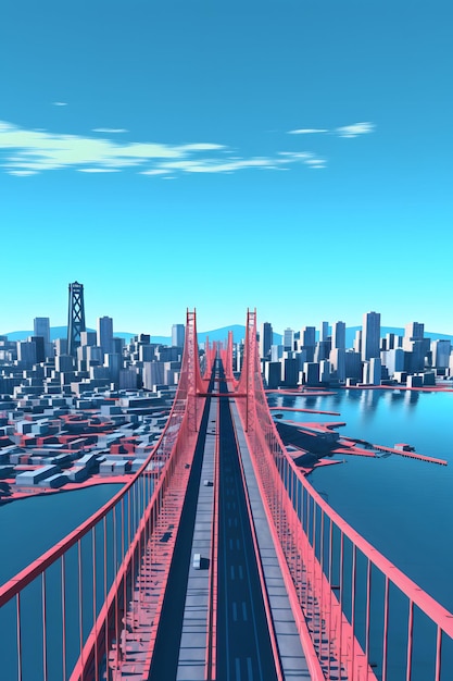 vista di San Francisco in 3D