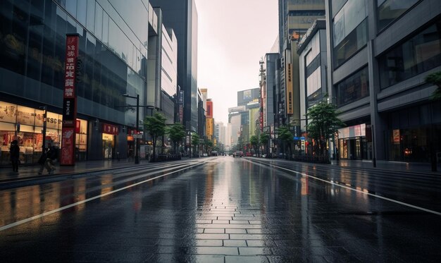 vista di strada della città coreana