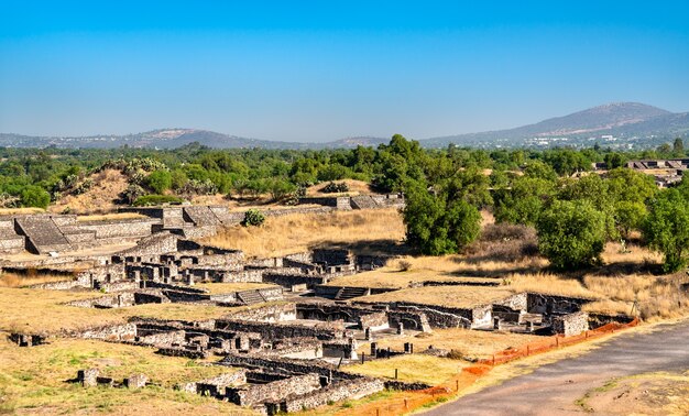 Vista di Teotihuacan, un'antica città mesoamericana in Messico