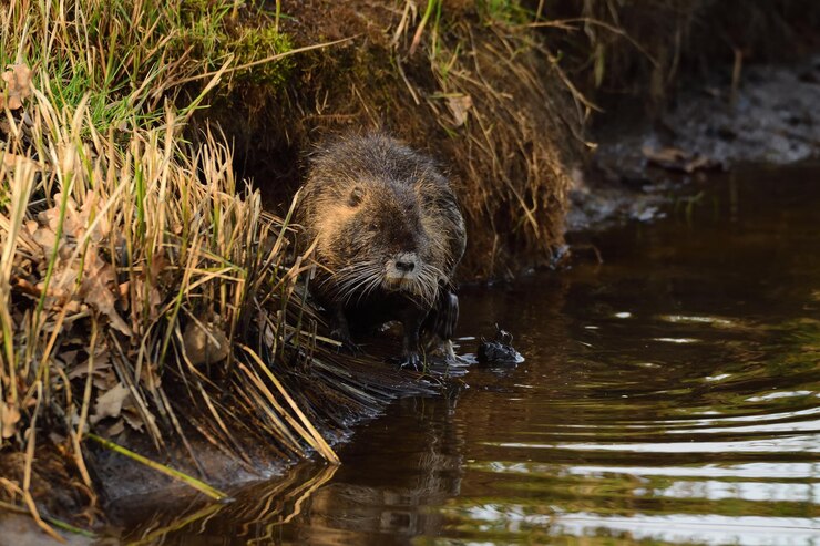 Foto vista di un animale in acqua