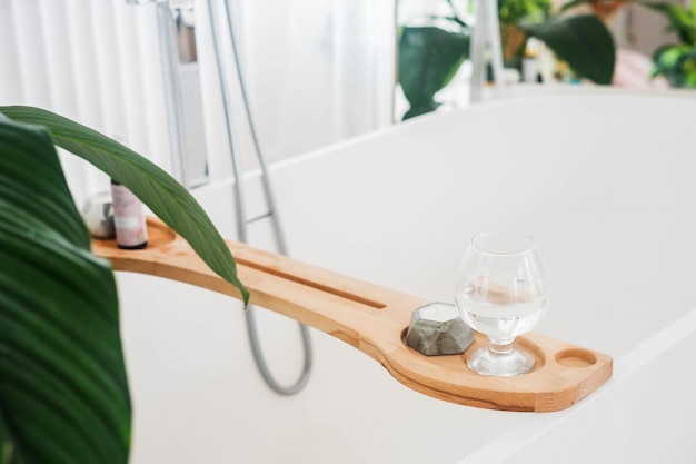 Vista di un bagno spazioso ed elegante