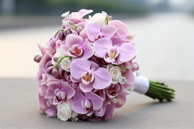 Vista di un bellissimo bouquet di fiori