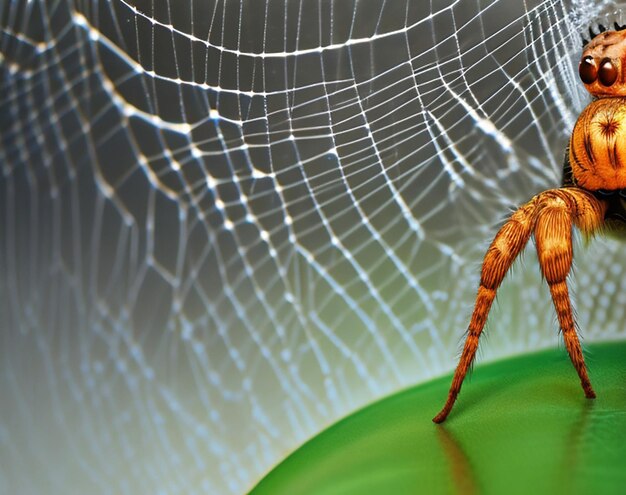 Vista di una bellissima immagine ad alta risoluzione di un ragno