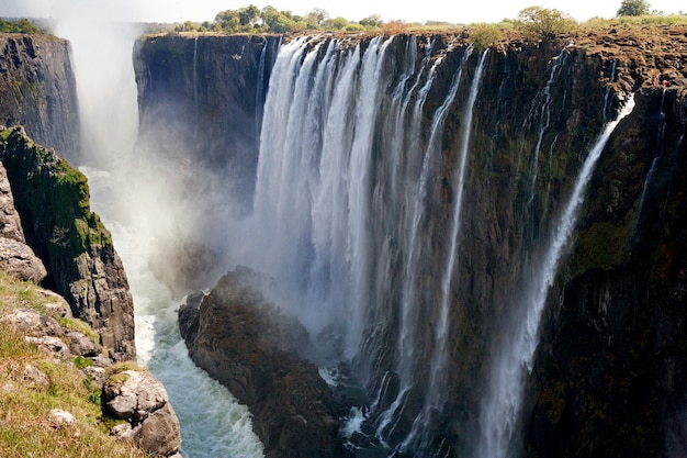 Vista di Victoria Falls da terra