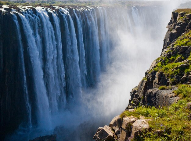 Vista di Victoria Falls da terra