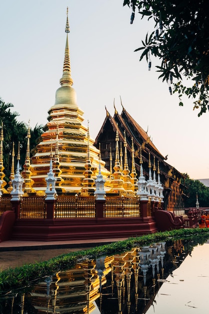 Vista di Wat Phan Tao Chiang Mai Thailandia