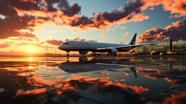 vista esterna dell'aeroporto internazionale