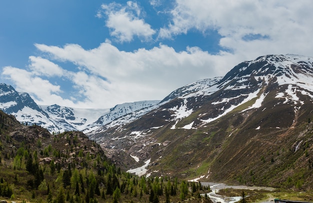 Vista estiva dalla strada a Kaunertal Gletscher (Austria, Tirolo)