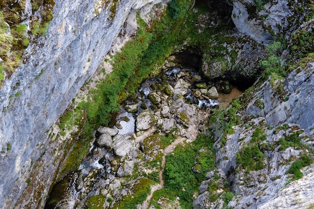 Vista estiva della gola stretta Nevidio Canyon Montenegro