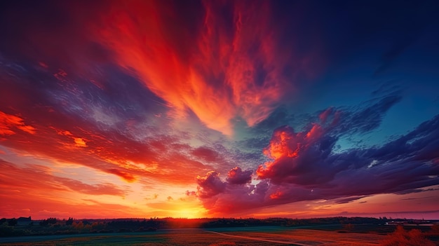 Vista fantastica Bellissimo cielo al tramonto volte al crepuscolo cielo e nuvole sullo sfondo drammatico