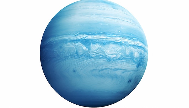 Vista frontale dell'elevazione del pianeta Venere blu isolata