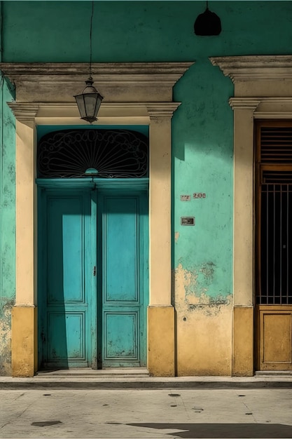 vista frontale di una casa colorata in una foto di impatto visivo in stile minimalista IA generativa