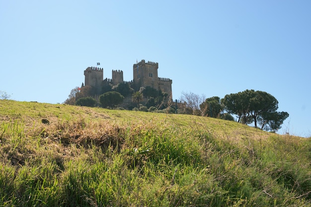 Vista generale del castello di Almodovar del Rio Andalusia Spagna