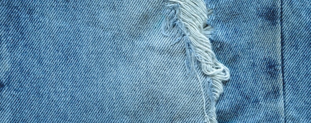 Vista ingrandita blu naturale tessuto denim pulito Texture di jeans tessili primo piano Jeans denim sfondo