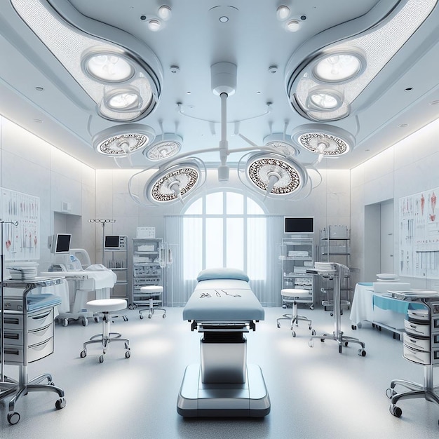Vista interna di una sala operatoria medica