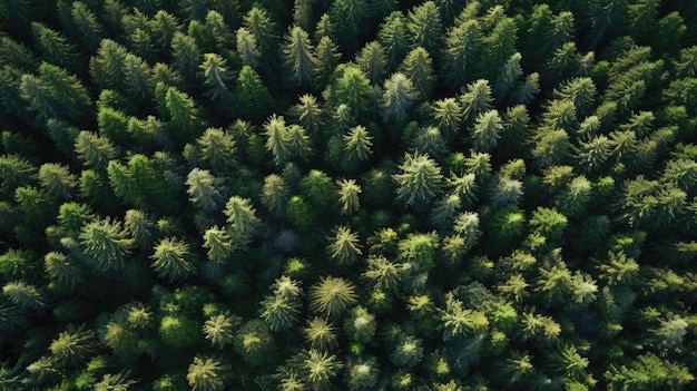 Vista naturale del fondo di struttura della bella pineta dall'alto HD