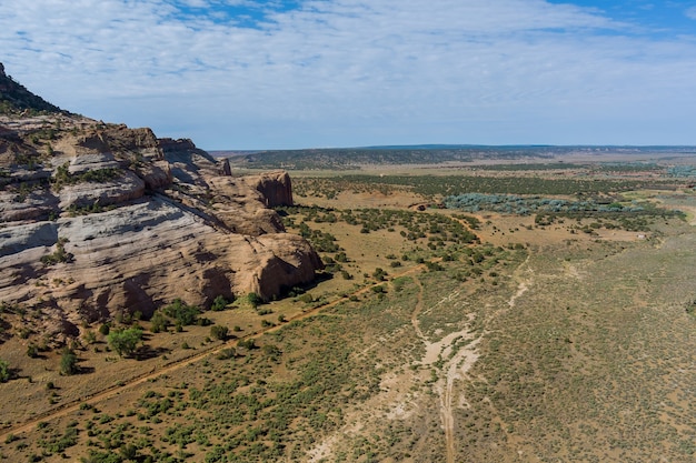 Vista panoramica aerea Arizona, al deserto di montagna il paesaggio rosso Canyon in USA