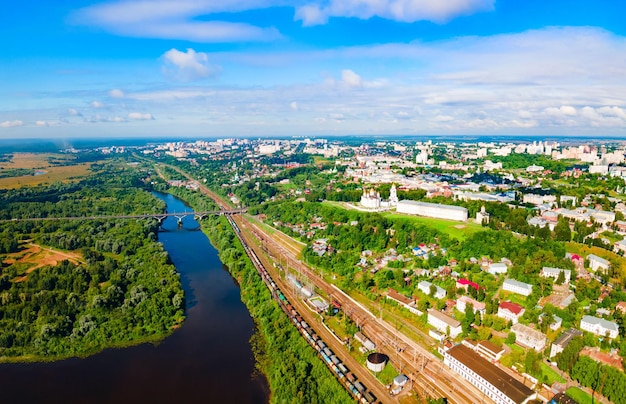 Vista panoramica aerea della città di Vladimir Russia