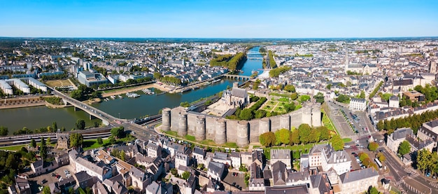 Vista panoramica aerea di Angers Francia