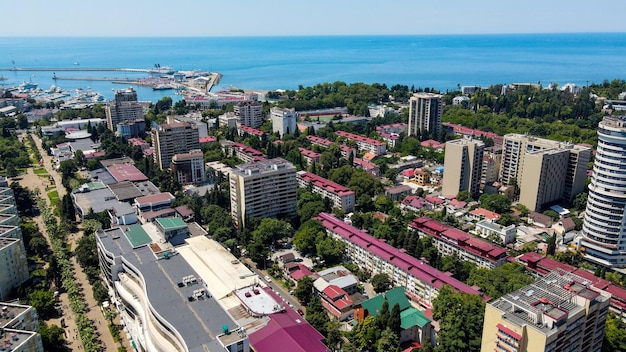 Vista panoramica aerea di Sochi Russia