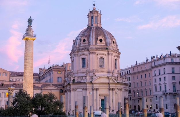 Vista panoramica al mattino a Roma, Italia.