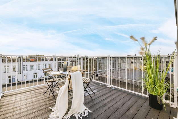 Vista panoramica dal tetto di un edificio multipiano