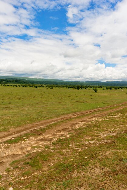 Vista panoramica del campo contro il cielo