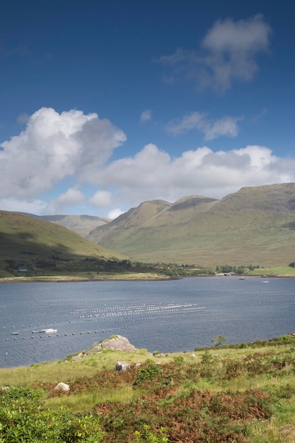 Vista panoramica del fiordo di Killary Lago Connemara Galway Irlanda