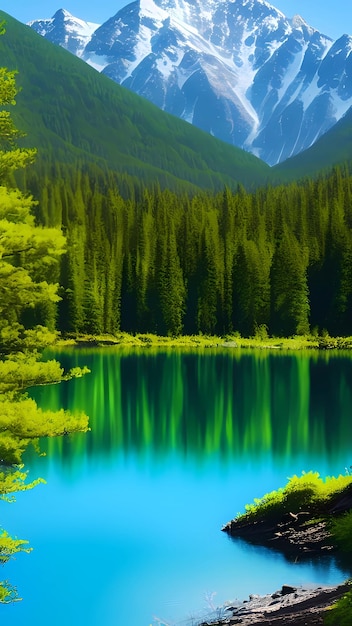 Vista panoramica del lago da alberi contro il cielo