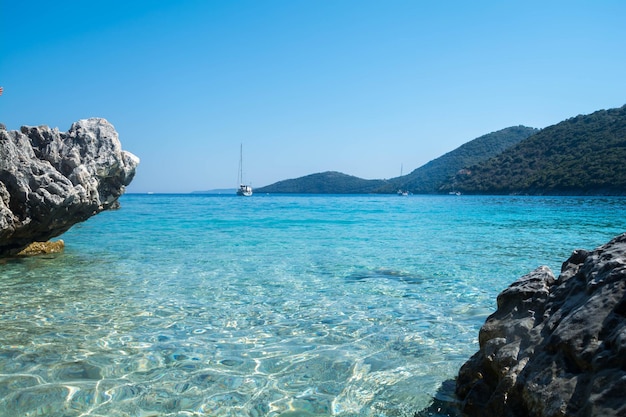Vista panoramica del mare contro un cielo limpido