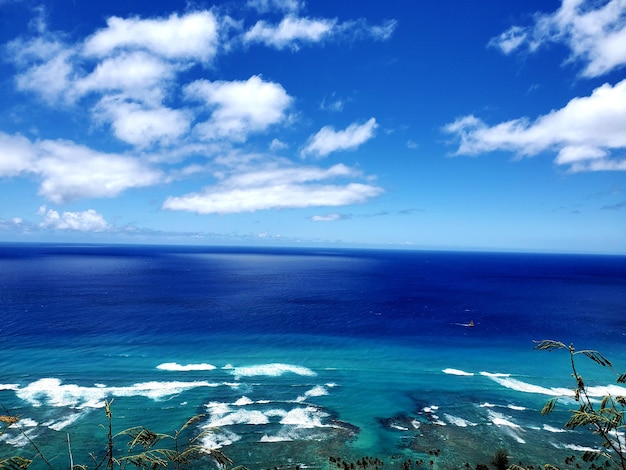 Vista panoramica del mare sul cielo