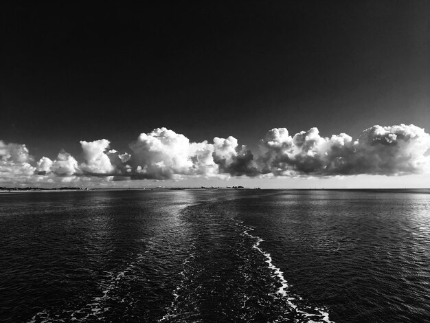 Vista panoramica del mare sul cielo