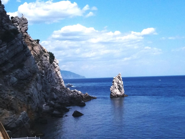 Vista panoramica del mare sul cielo