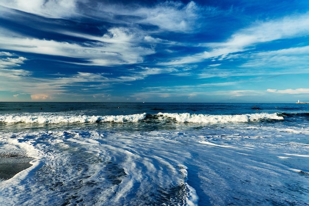 Vista panoramica del mare sul cielo