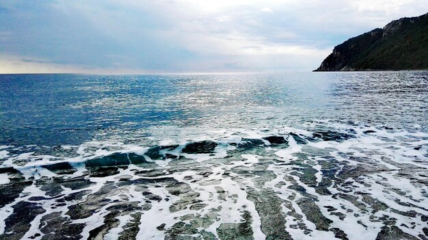 Vista panoramica del mare sul cielo